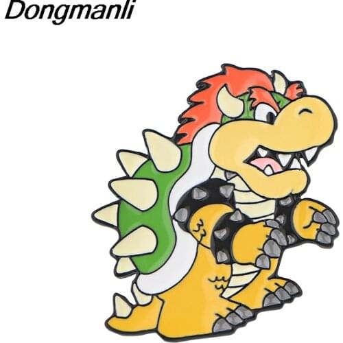 P4449 Dongmanli Game Villain role Bowser Metal Brooch Enamel Pins Lapel Pin Badge backpack bag Collar Jewelry