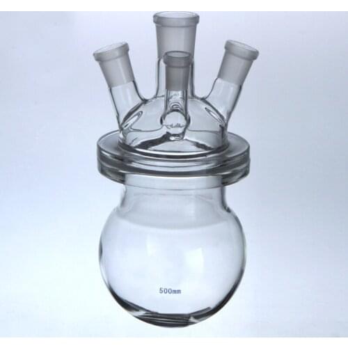 250ml 500ml 1000ml 2000ml four mothes global glass reactor heavy sheet glass reaction still reaction flask free shipping