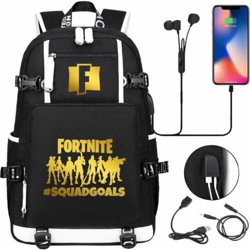 New Game Fortnite Figure Backpack For Boys And Girls High-capacity Student Backpack Children Anime Cartoon Package Birthday Gift