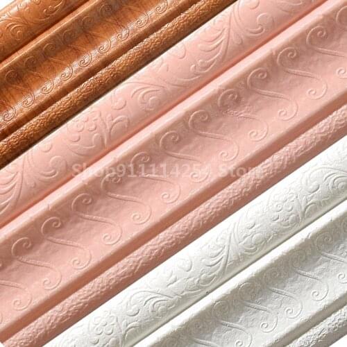 Self-adhesive foam waistline floor sticker top skirting wall sticker background corner decorative line door frame edge wallpap