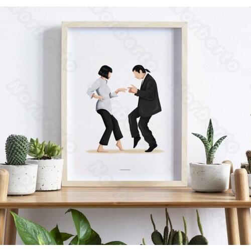 Modern Cartoon Painting Picture Canvas Painting Wall Poster All People Is Dancing along the music for Home Rooms Decoration