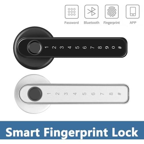 Super Security Fingerprint Door Lock Smart Keyless Entry Biometric Keypad Password Lever Handle Electric Lock App Control New