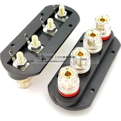 High-quality speaker amplifier output four terminal terminals pure copper speaker gold-plated audio 4 external banana socket