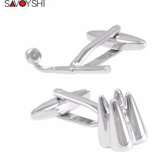 SAVOYSHI Magnifier tooth Shape Cufflinks for Mens Shirt Cuff Accessories Novelty Cuff link Top Grade Designer Cuff Brand Jewelry