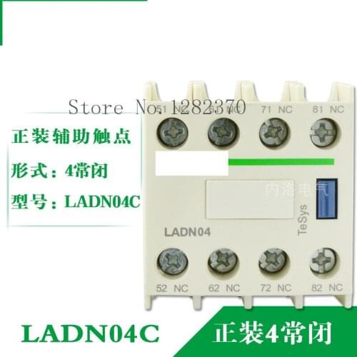 [ZOB] Authentic original contactor auxiliary contacts 4 NC LADN04C being installed auxiliary contact 10A 4NC --10pcs/lot