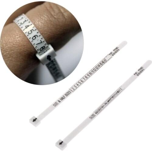 1 Pc Ring Sizer Scale Gauge Finger Stick Mandrel Measurement Jewelry Tools Check Size