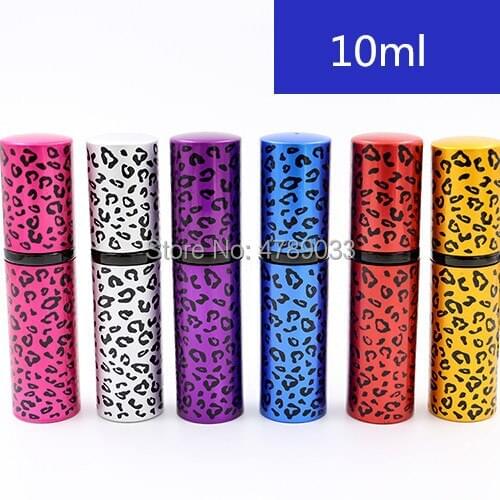 10/30/50pcs 10ml Glass Perfume Tube With Aluminum Spray & Empty Cosmetic Bottle For Travel Free Shipping