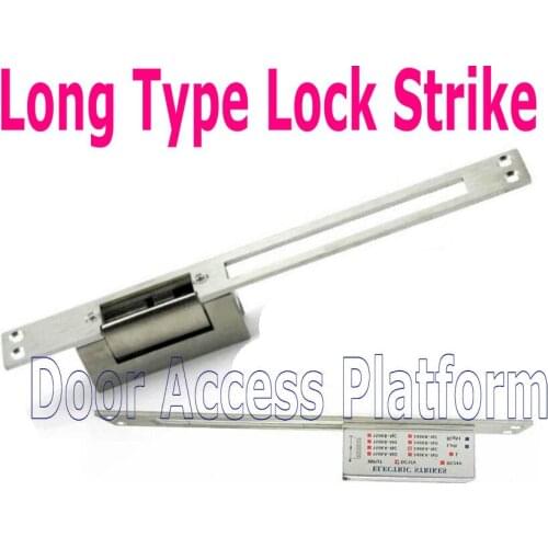 250mm Length Long size NC Mode or NO Mode Strike Lock, DC12V Access control door lock Stainless steel case materials lock strike