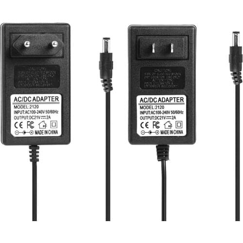 Battery Charger Adapter Output 21V 2A 18650 Lithium Battery DC5.5mm Plug Power Adapter Charger Electric Accessories