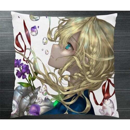 Anime Violet Evergarden Two Side 40x40cm Pillowcases Pillow Cushion Case Cover Violet Evergarden Cosplay Collection Gift P17
