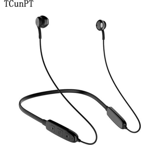 TCunPT New Blueooth Headphones Stereo Sweatproof Wireless Sports Bluetooth Earphone In Ear Magnet Earbuds Mic for IPhone Xiaomi