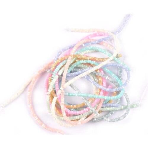 4x2mm Natural Dyed Flat Round Beads Seashell For Jewelry DIY Making Necklace Bracelets Earrings Charm Bead Handmade Home Decor