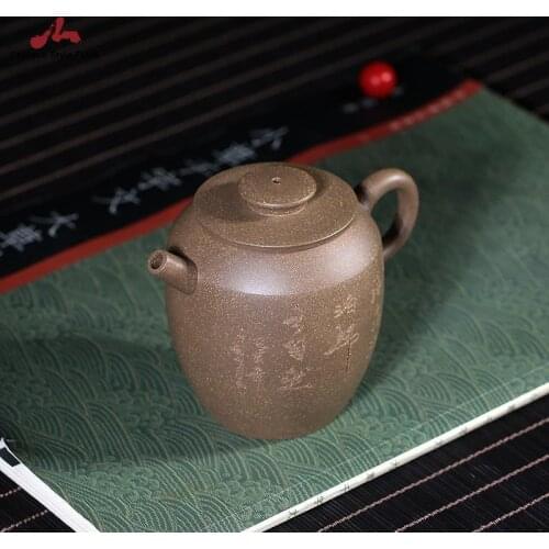 Handmade Yixing Teapot 200cc Purple Clay Zisha Pot Qing Duan Clay Teapot