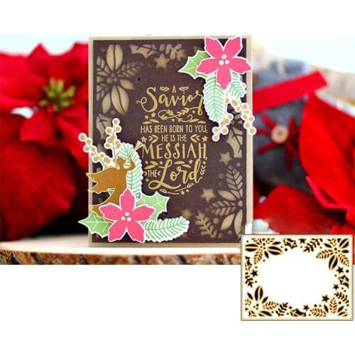 Flower Frame Metal Cutting Dies Stencils For DIY Scrapbooking Christmas Decorative Embossing Cards Craft Die Cutting Template