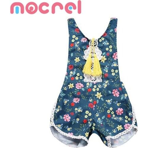 Childrens Clothing Ins Summer Flower Girls Sleeveless Tassel Jumpsuits Vest Jumpsuits Toddler Boy Clothes Newborn Baby Clothes