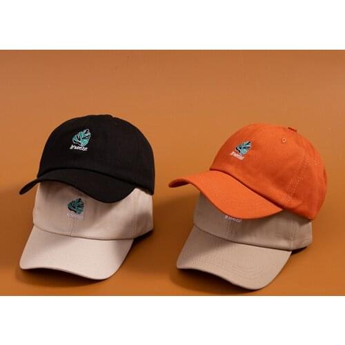 Cotton Baseball Cap for Men and Women Fashion Leaves Embroidery Hat Casual Snapback Hat Unisex Spring Summer Visors Dad hat