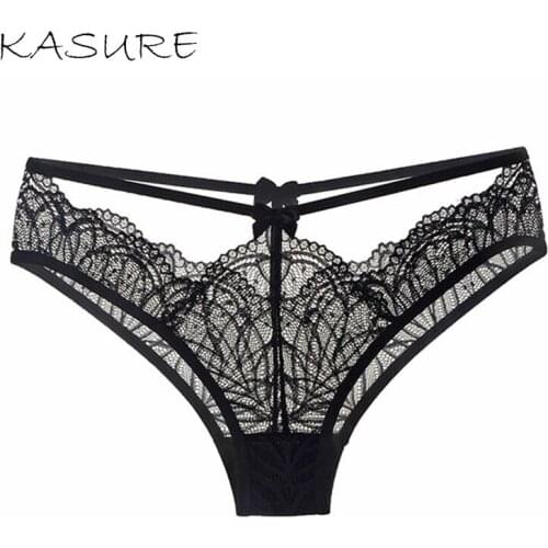 KASURE Sexy Women Lace Panties Underwear Seamless Thongs G-String Solid Female Fashion Briefs Low Rise Lady Lingerie Underpants