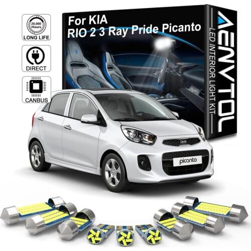 AENVTOL Canbus For KIA New Ray Picanto Morning GT Pride RIO 2 3 1999-2015 2016 2017 2018 2019 2020 Auto LED Interior Lights Kit