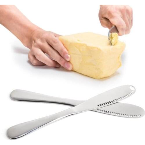 Kitchen Butter Knife Multifunction Stainless Steel Butter Cutter 3 In 1 Cheese Graters Cream Cutter for Dessert Western Bread