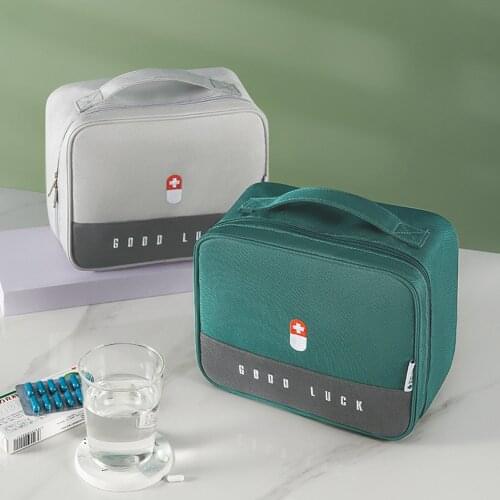 Neue Thickened Layered Medicine Box Large-Capacity Home Portable Waterproof Fabric Medicine Cabinet Storage Box First Aid Kits