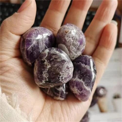 Natural quartz dream amethyst rock tumbled energy stone for crystals healing stones