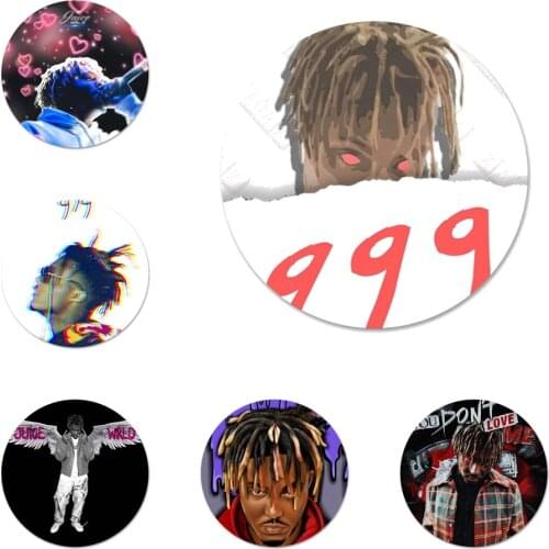 Rap POP Juice WRLD 999 Badge Brooch Pin Accessories For Clothes Backpack Decoration gift 58mm