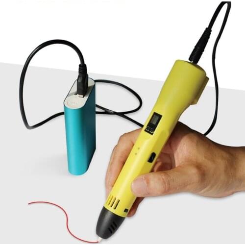 3D Printing Pen LCD Screen Adjustable Heating Temperature 8-Speeds Setting Compatible ABS Filament