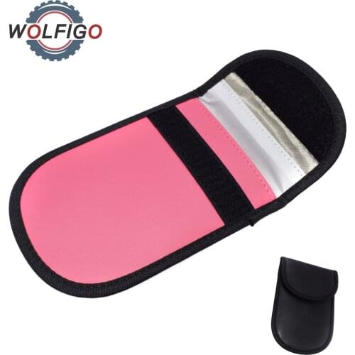 WOLFIGO Car Key Bag Fob Signal Blocker Faraday Bag Signal Blocking Bag Shielding Pouch Wallet Case for Car Privacy Protection