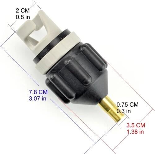 SUP Standup Paddle Board Valve Adapter Canoe Kayak Pump Air Valve Vehicle inflation Air Compressor Adaptor Accessory