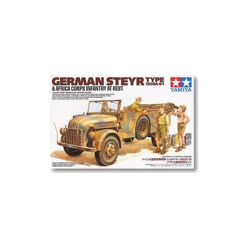 TAMIYA 1/35 scale models 35305 Germany Steyr 1500A / 01 off-road vehicles and the African Legion soldiers group
