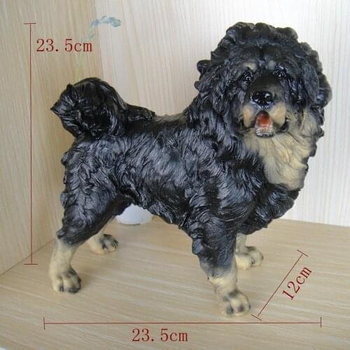 Tibetan Mastiff Puppet Dog Tiebao Golden Tibetan Mastiff Dog Model Home Living Room Office Decoration Ornament