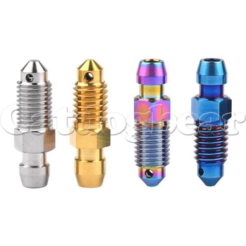 Catdogbear Titanium Bolts M8 P1.0/1.25mm Titanium Alloy Screws for Motorcycle Brake Caliper Oil Drain Deflation Bolt 1Pcs