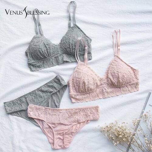 VENUSS BLESSING Top Lingerie New Sexy Lace Women Bra Bralette Ultrathin Pure Cotton Brassiere Underwear