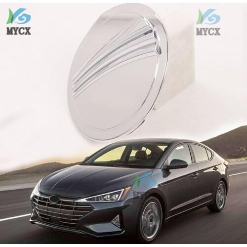 Car styling Fuel Tank Cover Trim FOR Hyundai Elantra 2019 2020 Gas Tank Cap Fuel Cap Sticker Cover Trim Exterior Accessories