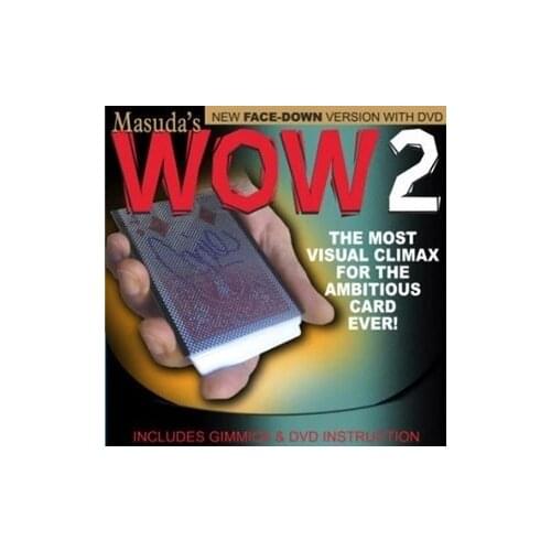 Wow 2.0 (Face Down Version ) magic trick Card Sleeve with Card Back Design Magic props Change Gimmick Mentalism