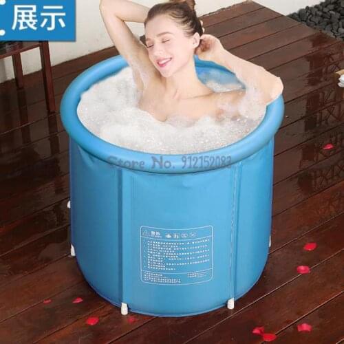 Bath Bucket Adult Folding Household Full Body Thickened Bath Bucket Children Bath Bucket Small Family Bathtub Adult Bath Bucket