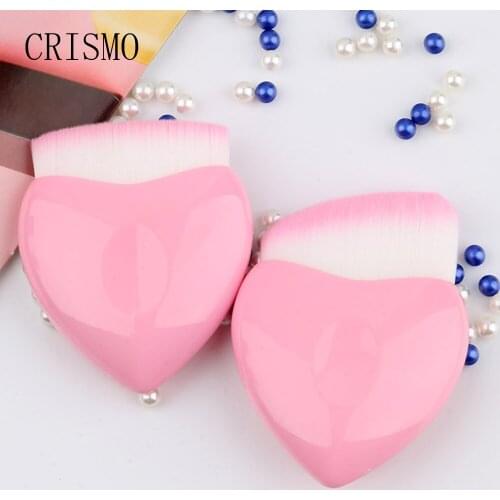 CRISMO 1pcs Heart Makeup Brush Professional Powder Foundation Blush Make Up Brush Womens Pink Beauty Cosmetic Tools