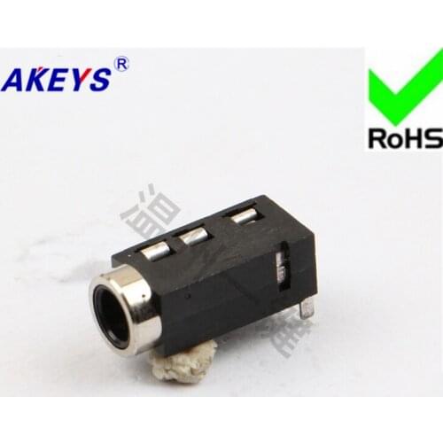 10 PCS PJ-320L power outlet 3.5 earphone socket 4 pins 2 fixed feet and 3.5MM socket mother seat