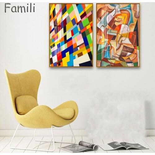 Abstract Style Canvas Posters and Prints Modern Wall Art Painting Pictures Decorative for Living Room Home Décor