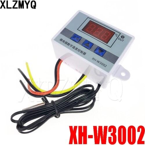 W3002 DC 12V DC 24V AC 110V-220V Led Digital Thermoregulator Thermostat Temperature Controller Control Switch Meter XH-W3002