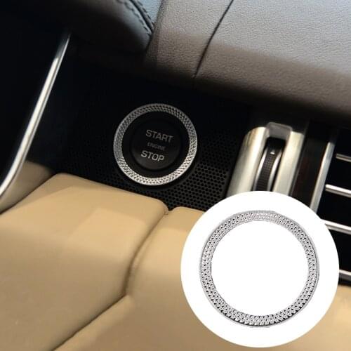 For Land Rover Discovery Sport LR5 Range Rover Evoque Vogue Velar Car Engine Start Stop Button Decoration Cover Stickers Trim