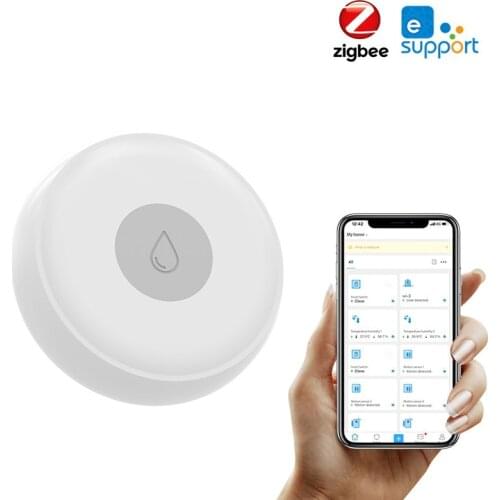 EWelink Zigbee Water Leak Sensor Wireless Flooding Detector Water Leakage Detection Alert Water Level Overflow Alarm