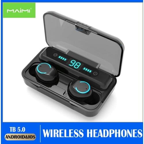 F9-9 LED Bluetooth Wireless Earphones Touch Control Earbuds Sports Waterproof Earbuds Noise Cancel Headsets With Microphone