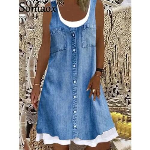 Fionago Straight Summer Dresses