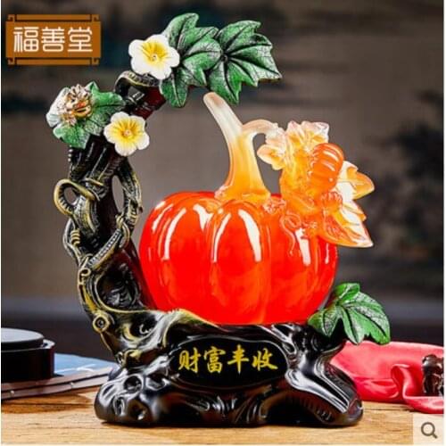 Fortune harvest pumpkin gold toads new Chinese decorative items Decorative household wealth fortune prosperity gift