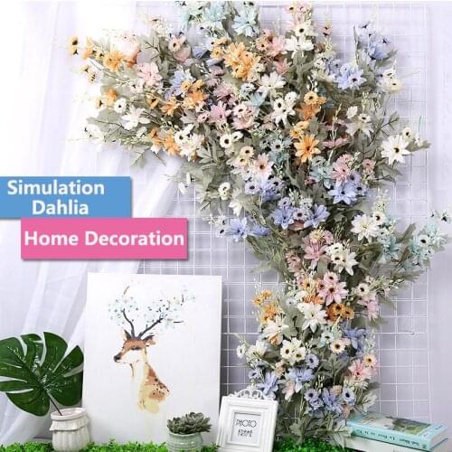 Artificial flower Dahlia pinnata Cav Wedding Fake Flowers Festival Supplies Home Decor Bouquet