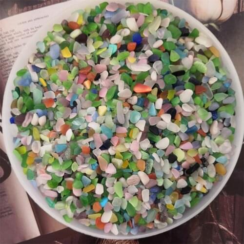 100g 4mm-8mm Artificial Cat Eye Stone Gravel Aquarium Decoration Witchcraft Supplies Colorful Gems Souvenirs And Gifts