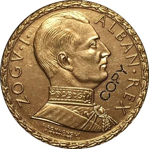 Albania 1928 100 Franga Ar COIN COPY 35mm