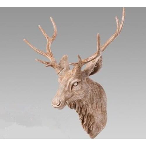 Creative European deer head crafts, beautiful Christmas decorations, wall hangings, home office wall decoration