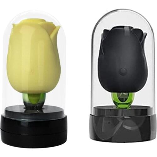 6 Frequency Licking Massager Rose Shape Sucking Vibrator G Spot Clitoral Stimulator Adult Rechargeable Sex Toy with Storage Box